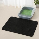 Starterset Kattenbak Matten - 25x Zwarte Onderlegger 60x45 - Anti-Tracking Systeem