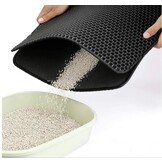 Starterset Kattenbak Matten - 25x Zwarte Onderlegger 60x45 - Anti-Tracking Systeem