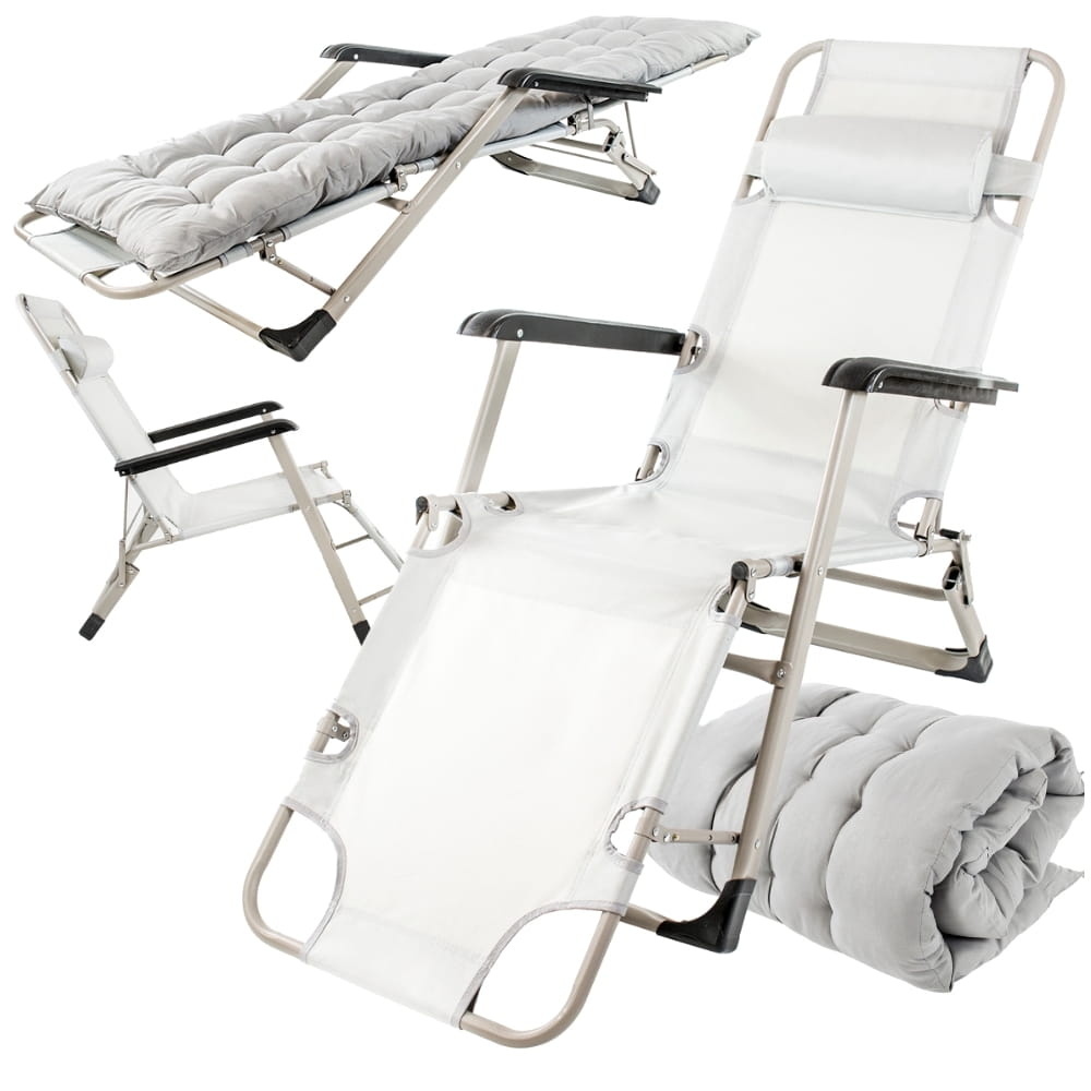 Ergonomisch Tuinligbed Deluxe - Verstelbare Relaxstoel met Gewichtloos Comfort - Grijs