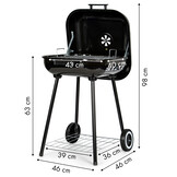 Verrijdbare Barbecue ModernHome - Compact & Licht - Ideaal voor Balkon en Terras