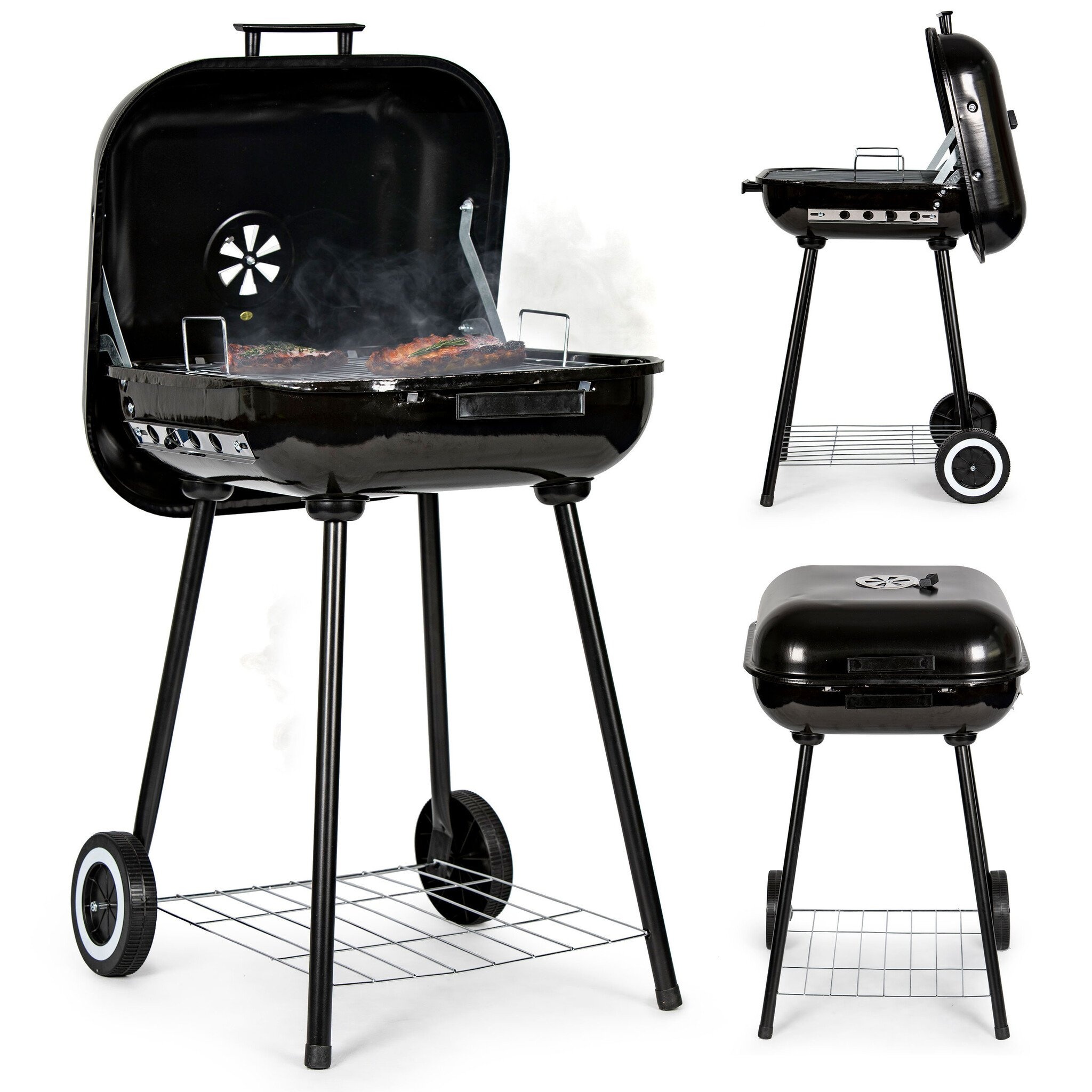 ModernHome Multifunctionele Barbecue - Groot Rooster - Verplaatsbaar Design