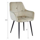 Multifunctionele Velvet Stoelen - 2 stuks - Zwart - Voor Woon- & Eetkamer