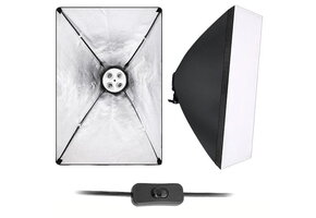 Professionele Studioverlichting Softbox 50x70cm - 4-Lampen Systeem met E27 Fitting