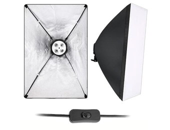 Professionele Studioverlichting Softbox 50x70cm - 4-Lampen Systeem met E27 Fitting