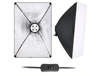 Complete Fotostudio Softbox Set - 50x70cm met 4 Lamphouders - Direct Klaar voor Gebruik