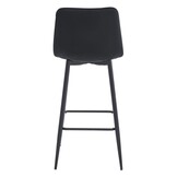 Professionele Velvet Barkrukken - Zwart - Belastbaar tot 120kg - Duoset