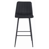 Compacte Barkrukken Set - Fluweel Zwart - Ideaal voor Kleine Ruimtes