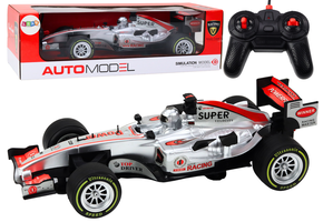 Professionele RC Auto 1:12 - Zilveren Sportwagen met LED Verlichting en Motorgeluid