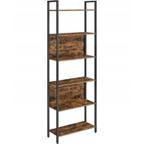Industriële Boekenkast Loft Style - Rustiek Bruin Metaal - 186 cm