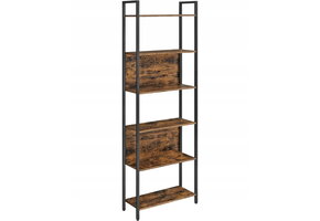 Industriële Boekenkast Loft Style - Rustiek Bruin Metaal - 186 cm