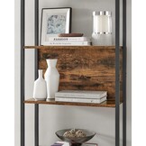 Hoge Boekenkast 186cm - Industrieel - 6 Verstelbare Planken