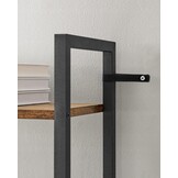 Hoge Boekenkast 186cm - Industrieel - 6 Verstelbare Planken