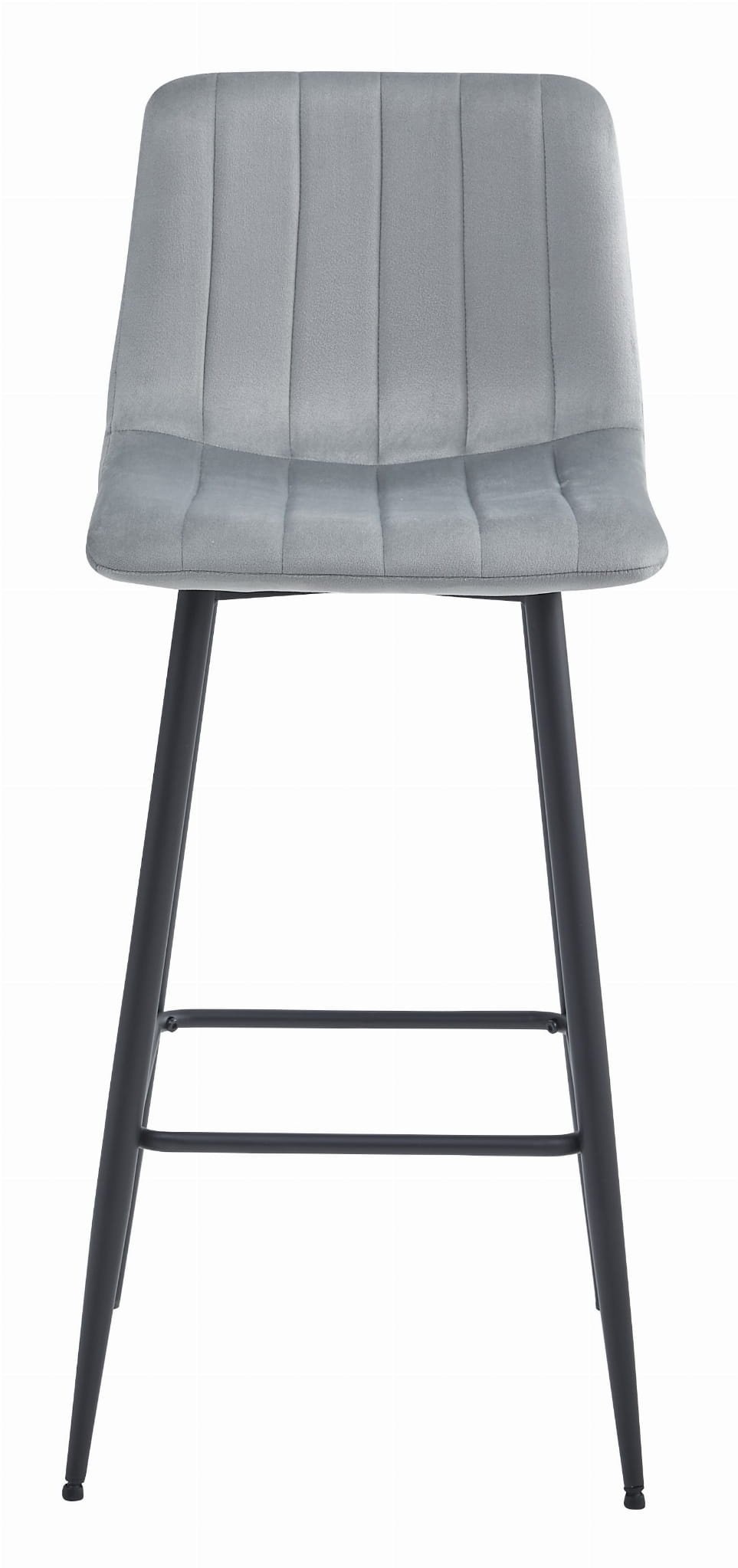 Ergonomische Barkruk met Fluwelen Comfort - Zilvergrijs 104 cm