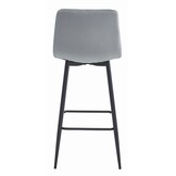 Ergonomische Barkruk met Fluwelen Comfort - Zilvergrijs 104 cm