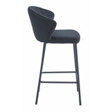 Luxe Fluwelen Barkrukken Set - 2 Stuks Zwart Design