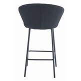 Luxe Fluwelen Barkrukken Set - 2 Stuks Zwart Design