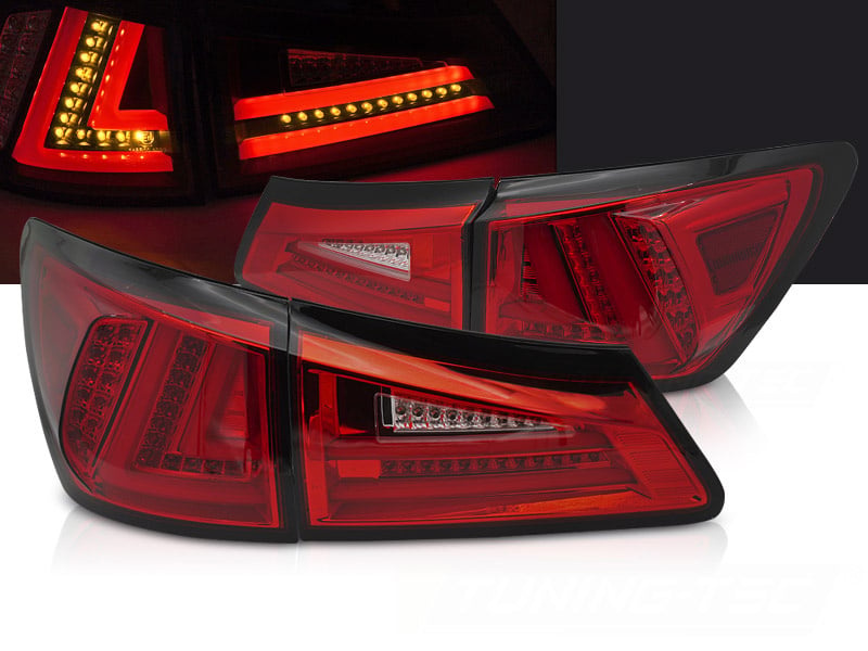 E13 Gekeurde LED Achterlichten Lexus IS - Dynamische Richtingaanwijzers
