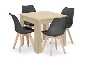 Starter Eethoek - Complete 5-delige Set - Eiken Sonoma/Zwart