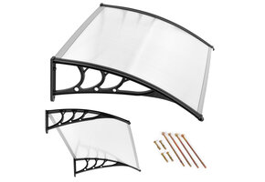 Moderne Deurluifel Polycarbonaat - Aluminium Design - 150 cm Breed