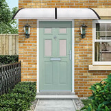 Moderne Deurluifel Polycarbonaat - Aluminium Design - 150 cm Breed