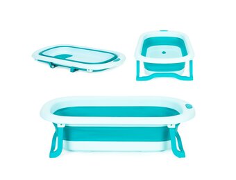 Slim Babybadje met Warmte-alarm - Opvouwbaar Ontwerp - 0-12 mnd