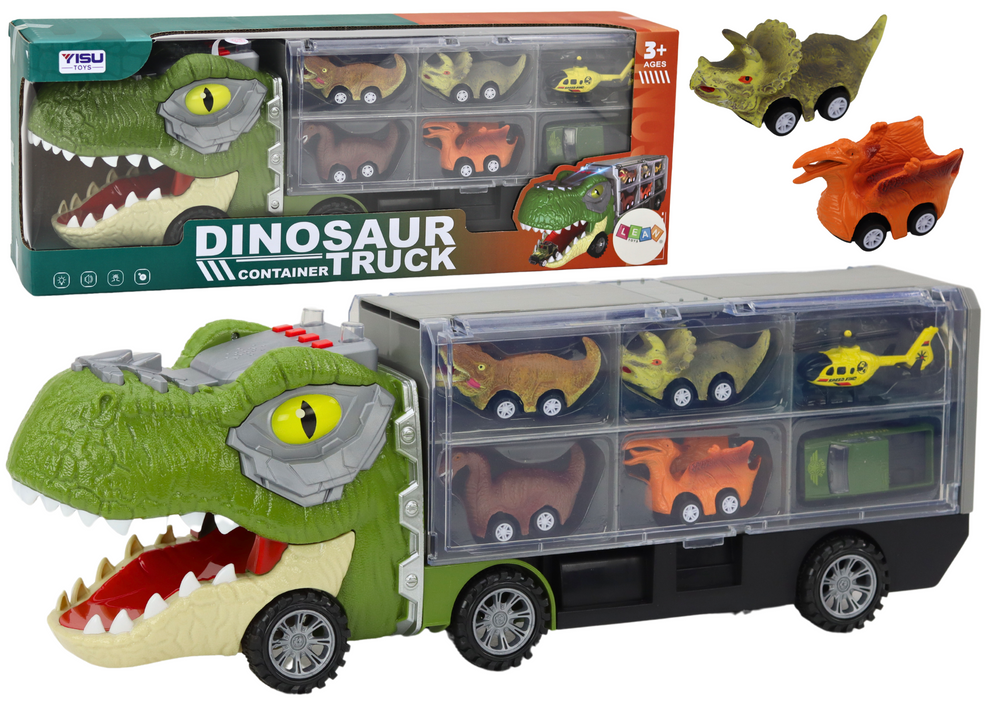 Interactieve Dinosaurus Vrachtwagen Set - 6-delig met Geluidseffecten