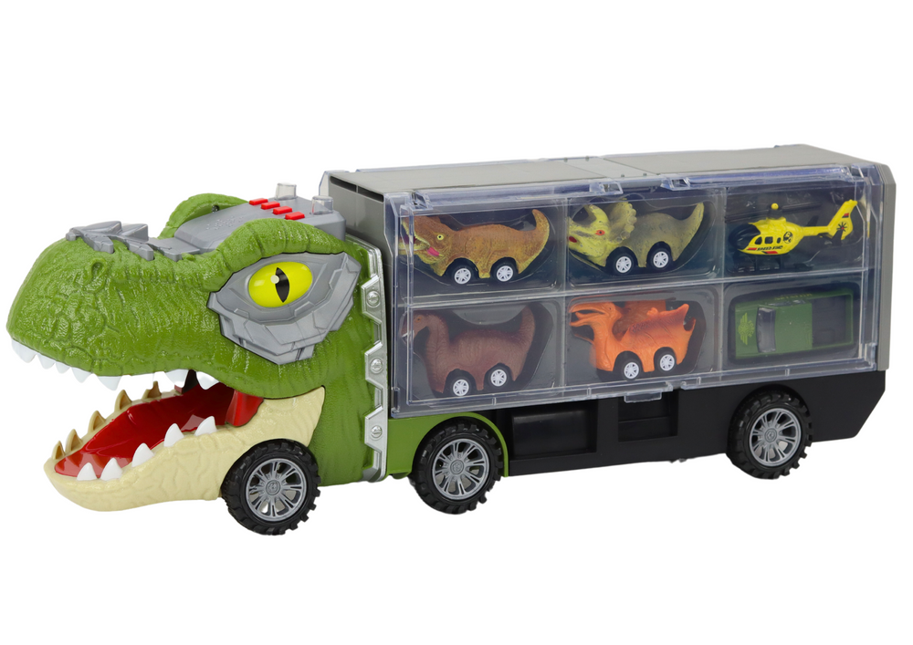 Interactieve Dinosaurus Vrachtwagen Set - 6-delig met Geluidseffecten