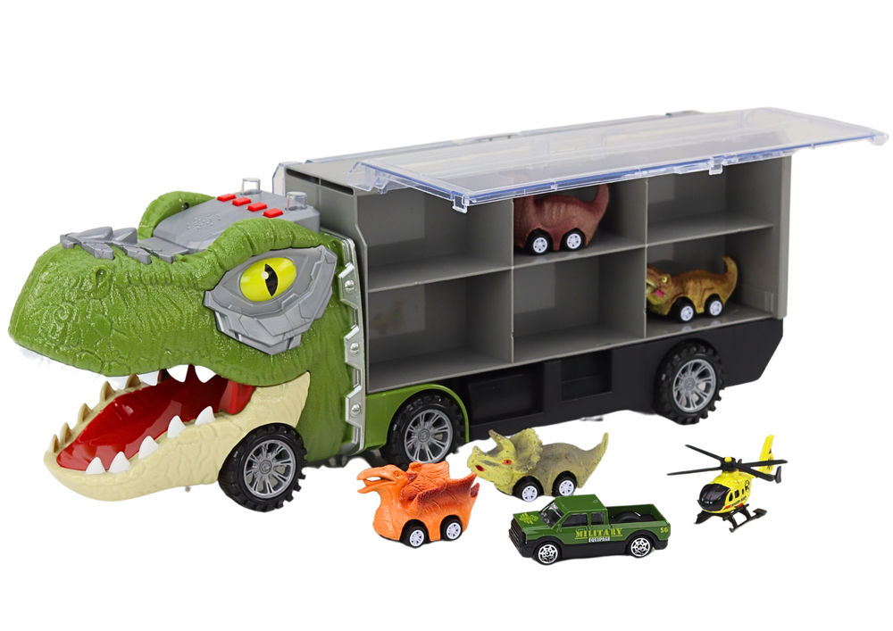 Interactieve Dinosaurus Vrachtwagen Set - 6-delig met Geluidseffecten