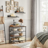 Compacte Schoenenkast 30cm - Industrieel Design - 3 Planken - Bruin