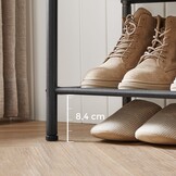 Vintage Look Schoenenkast - Industriële Stijl - Metaal & Hout - Bruin