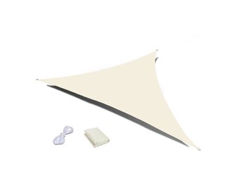 Waterdichte Zonbescherming 4x4x4m - Beige Schaduwdoek voor Tuin en Terras