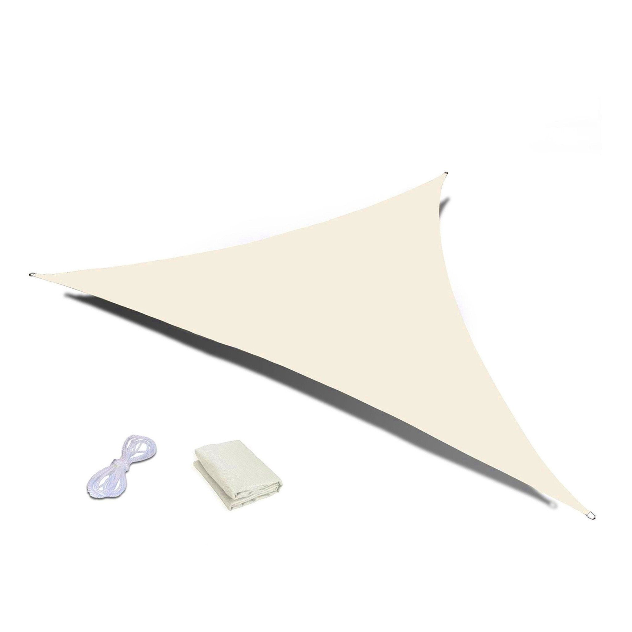 Waterdichte Zonbescherming 4x4x4m - Beige Schaduwdoek voor Tuin en Terras