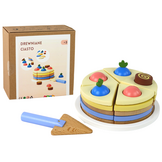 Duurzame Houten Kindertaart - Compleet met Dienblad - Natuurlijk Speelplezier