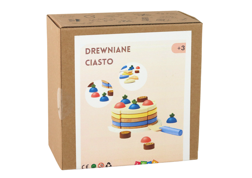 Professionele Houten Speeltaart Set - CE-gekeurd - Kinderopvang Kwaliteit