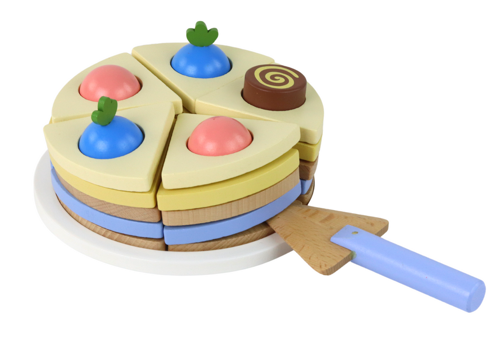 Professionele Houten Speeltaart Set - CE-gekeurd - Kinderopvang Kwaliteit