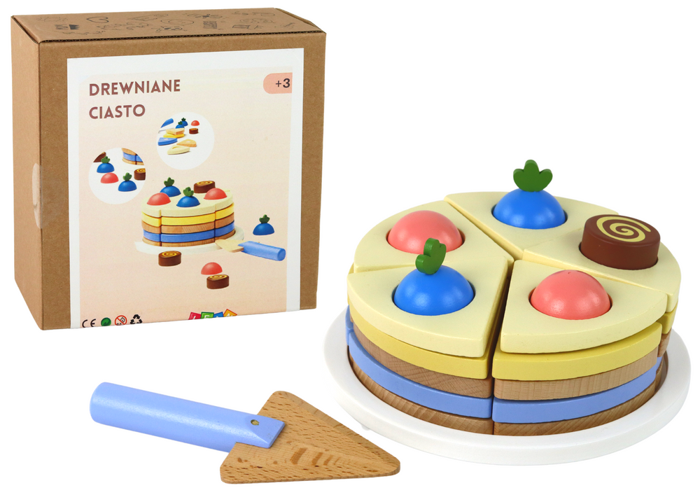 Professionele Houten Speeltaart Set - CE-gekeurd - Kinderopvang Kwaliteit