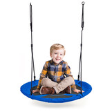 Grote Familie Nestschommel Blauw - Tot 150kg - Samen Schommelen Ø100cm