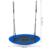 Veilige Kinder Nestschommel - Weerbestendig Blauw - 3+ jaar - Ø100cm