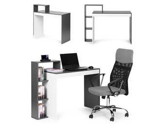 Thuiskantoor Bureau met Opbergkast - Modern Design - 90cm Werkblad