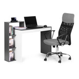 Thuiskantoor Bureau met Opbergkast - Modern Design - 90cm Werkblad