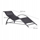 Ergonomische Tuinstoelen Set - Extra Comfort - Met Bijzettafel - Zwart