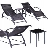 Luxe 3-delige Tuinset - Moderne Stoelen - Weerbestendig Aluminium