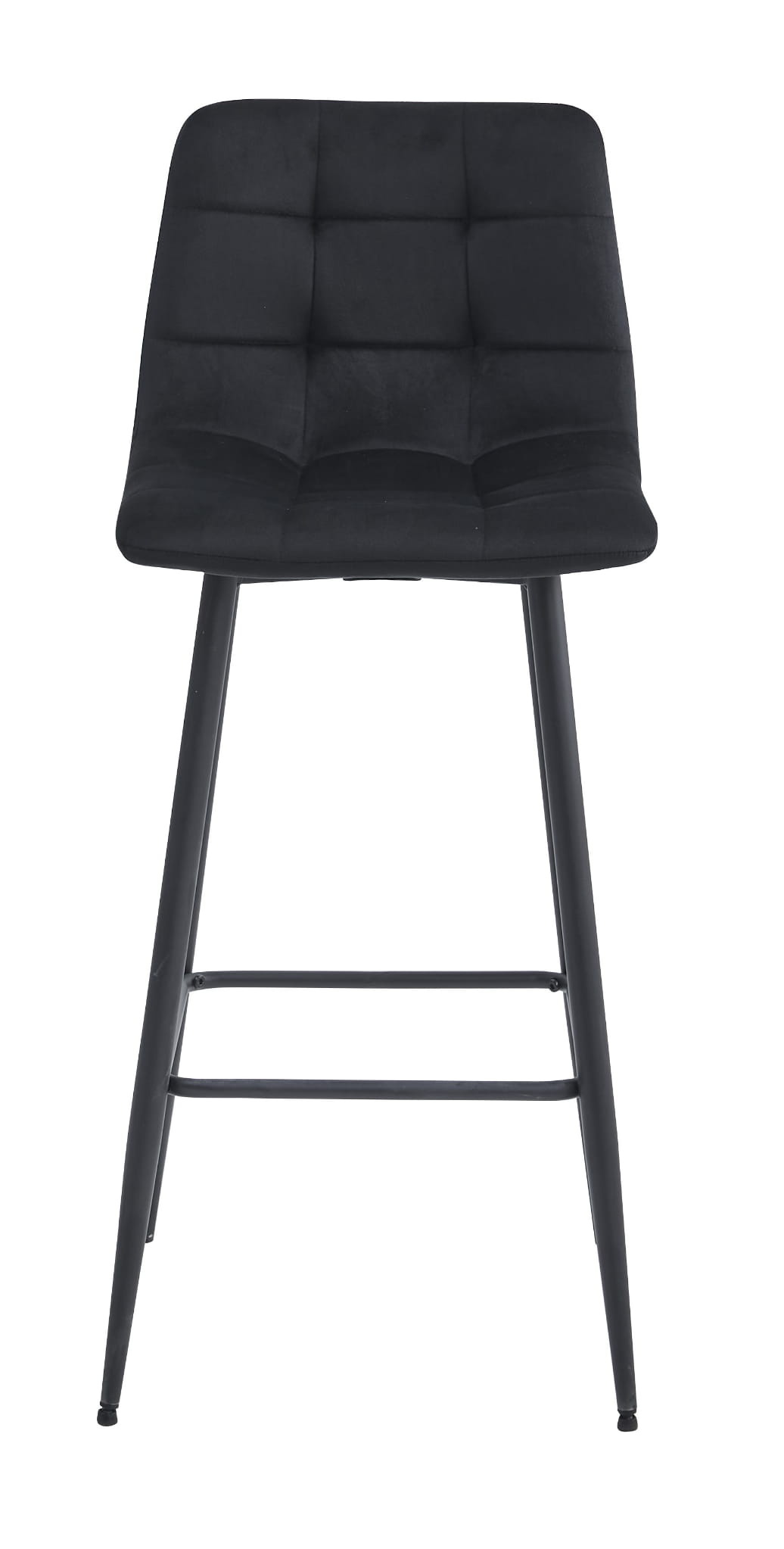 Luxe Fluwelen Barkruk - Zwart Design - Met Rugleuning