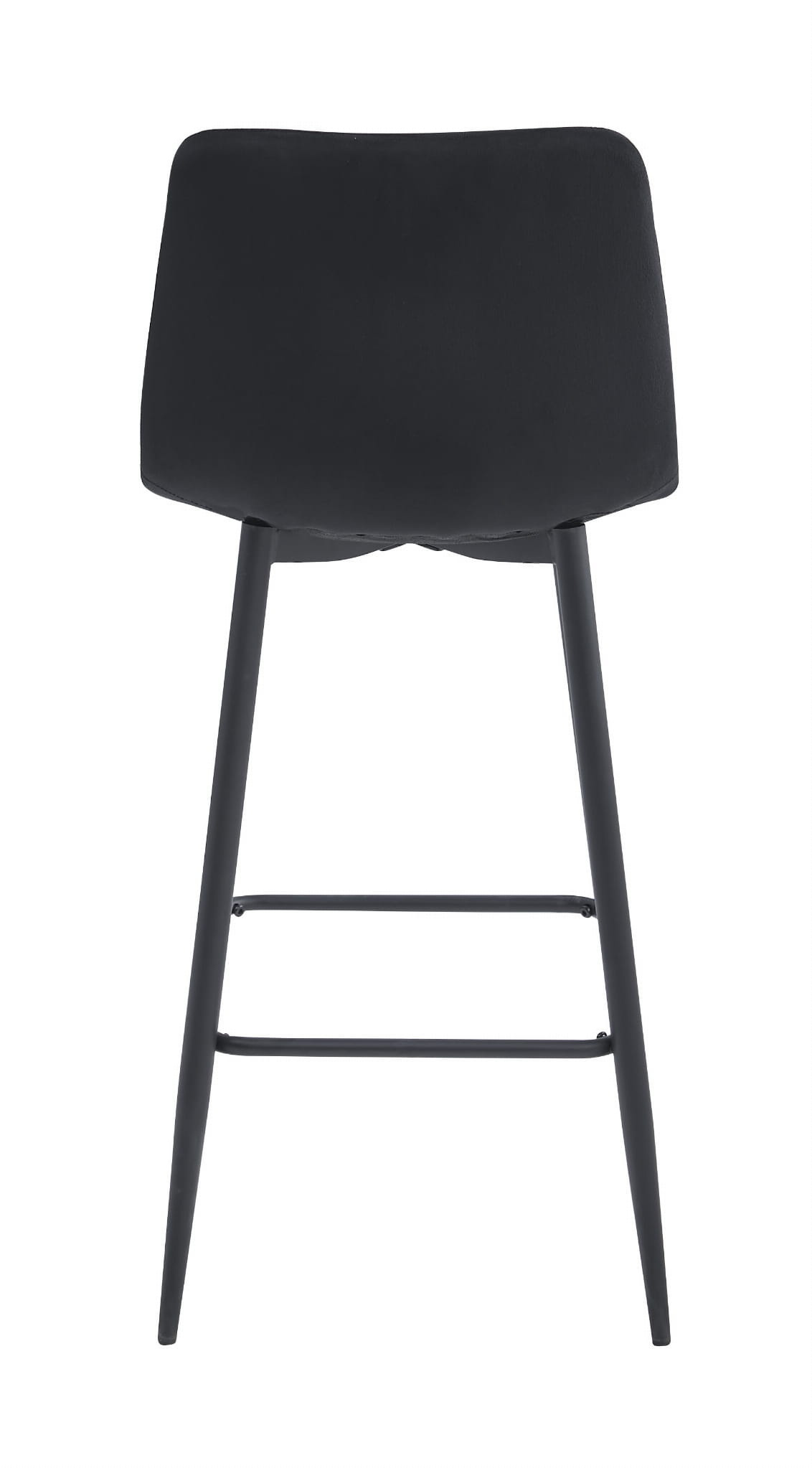 Luxe Fluwelen Barkruk - Zwart Design - Met Rugleuning