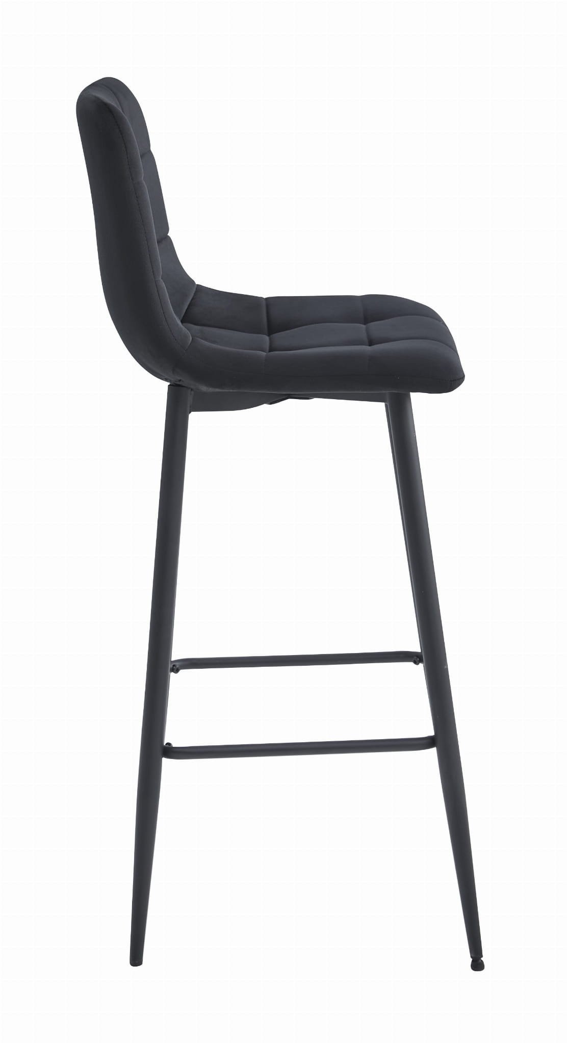 Ergonomische Barkruk - Zwart Fluweel - Extra Comfort