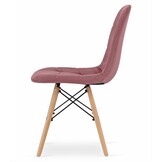 Design Velvet Eetkamerstoel - Statement Piece in Donkerroze