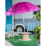 Stevige Strandparasol XL - Roze Hawaii Design - UV-bescherming - 160 cm
