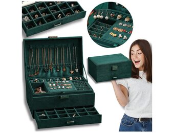 Grote Sieraden Organizer - Flessengroen - Veelzijdig Opbergsysteem