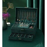 Grote Sieraden Organizer - Flessengroen - Veelzijdig Opbergsysteem