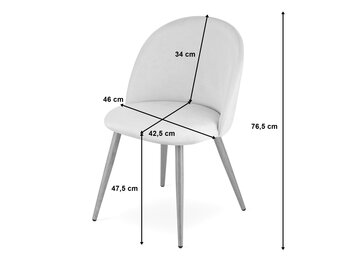 Luxe Velvet Eetkamerstoelen Set - Modern Design - Zachte Bekleding